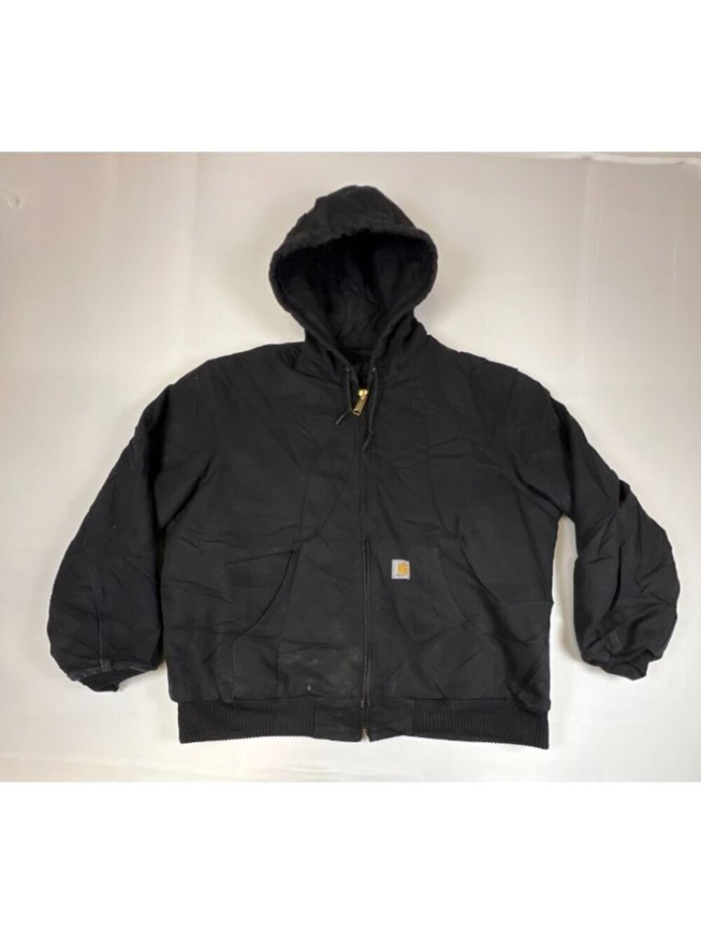 Vintage Carhartt OJ0140-M Loose Fit Hooded Active Jacket Men’s XL Black USA